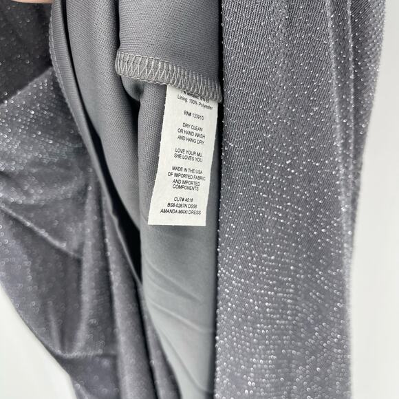 Show Me Your MuMu Amanda Maxi Dress Dancing Queen Shine Smoke Medium NWT - Picture 8 of 10